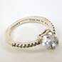 Romantic 925 Sterling Silver Pearl & Beaded Chain Necklaces & Bracelet Pearl CZ Hoop Earrings Love Rose & Heart CZ Rings 17.5g image number 6