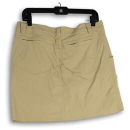 Womens Beige Flat Front Slash Pocket Regular Fit Skort Skirt Size 8 alternative image