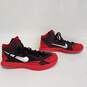 Nike Lunar Hyperquickness Tb Basketball Shoes Red Black Size 9 image number 2