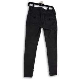 Womens Gray Denim Medium Wash Pockets Stretch Skinny Leg Jeans Size 27 alternative image