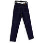 Womens Blue Dark Wash Denim Stretch Pockets Classic Skinny Leg Jeans Size 6 image number 2