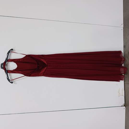 Max and Cleo Women's Maroon Formal Maxi Dress Size 6 image number 2