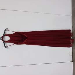 Max and Cleo Women's Maroon Formal Maxi Dress Size 6 alternative image