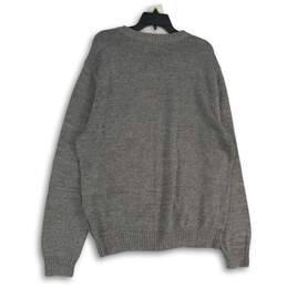 St. John's Bay Womens Gray Knitted V-Neck Long Sleeve Pullover Sweater Size XL alternative image