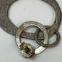 Designer Silpada 925 Sterling Silver Hammered Interlocking Drop Earrings image number 4