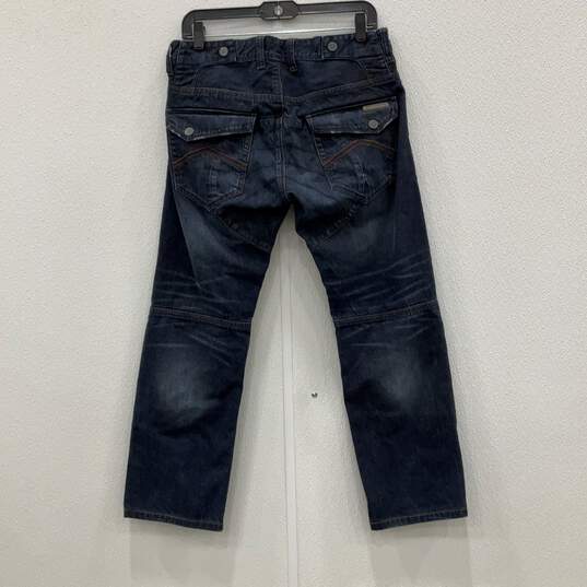 Armani Exchange Mens Blue Denim Medium Wash Straight Leg Jeans Size 30 image number 2