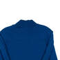 Womens Blue Long Sleeve Mock Neck Pullover Sweater Size Large image number 4