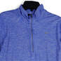 Womens Blue Long Sleeve Quarter Zip Pullover Activewear T-Shirt Size XL image number 3