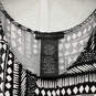 NWT Womens Black White Onyx Geometric Cold Shoulder Sleeve Maxi Dress Sz L image number 4