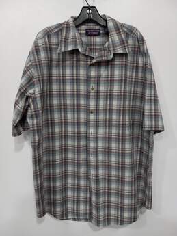 Roundtree & Yorke Men's Plaid Button Up Shirt Size XL