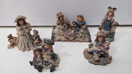Bundle of 5 Assorted Boyds Yesterday's Child Resin Figurines