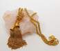 VNTG Givenchy Designer Gold Tone Tassel Pendant Necklace 88.3g image number 4