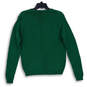 Womens Green Knitted Mickey Mouse Christmas Santa Pullover Sweater Size M image number 2