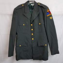 Vintage men's military jacket with gold buttons hell on wheels patch 43 L