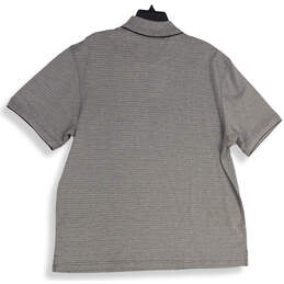NWT Mens Check Gray Spread Collar Short Sleeve Polo Shirt Size X-large alternative image
