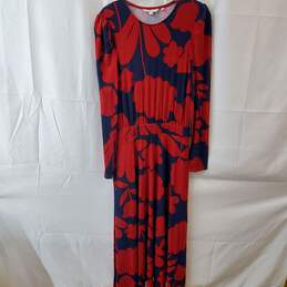 Boden Red Floral Maxi Dress Size 4R