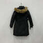 Womens Black Weather Gear Long Sleeve Front Button Hooded Parka Coat Size S image number 2