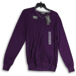 NWT Mens Purple Thermo Lite Performance V Neck Pullover Sweater Size M