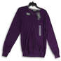 NWT Mens Purple Thermo Lite Performance V Neck Pullover Sweater Size M image number 1