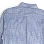 NWT Tommy Hilfiger Mens Blue White Plaid Collared Button-Up Shirt Size Large image number 4