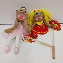 PAIR OF MELISSA AND DOUG HAND PUPPETS