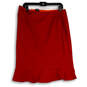 NWT Womens Red Flat Front Side Zip Peplum Straight & Pencil Skirt Size 10 image number 1