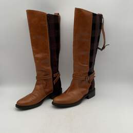 Charles David Womens Pirella Brown Burgundy Side Zip Riding Tall Boots Size 6.5 alternative image