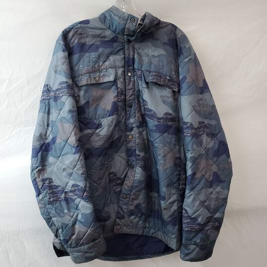 Stio Jacket Quilted Puffer Insulated Down Army Green Camo Size XL image number 1