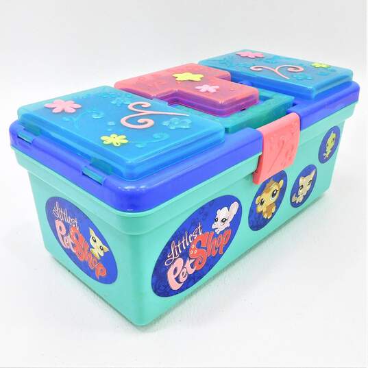 Littlest Pet Shop Blue Carry Case Tackle Box Storage image number 1