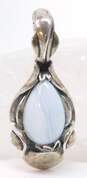 (G) Carolyn Pollack Relios 925 Sterling Silver Blue Lace Agate Pendant 7.9g image number 1