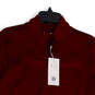 NWT Womens Red Long Sleeve Mock Neck Pockets Full-Zip Jacket Size Large image number 3
