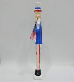 Union Products Don Featherstone Uncle Sam Blow Mold Holiday Decoration With Flag