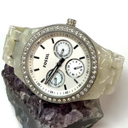 Designer Fossil Stella ES-2790 White Dial Chronograph Analog Wristwatch