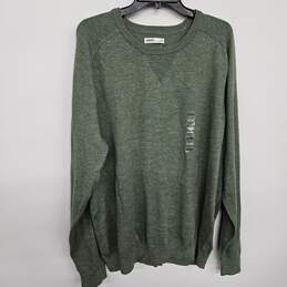Green Crewneck Long Sleeve Sweater