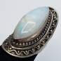Sterling Silver Chalcedony Sz 4 1/2 Saddle Ring Damage 12.9g image number 3