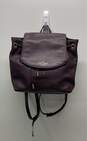 Kate Spade Rosie Maroon Pebbled Leather Flap Backpack Bag image number 1