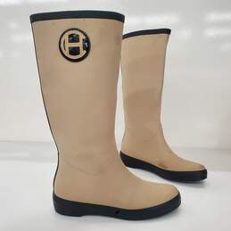 Cole Haan Women's Beige Mid Calf Waterproof Rain Boots Size 8B