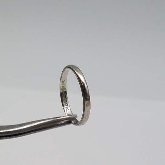 Wedluck 18k White Gold Size 4.5 Ring Band 1.3g image number 2