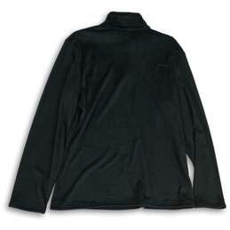 Womens Black Long Sleeve 1/4 Zip Mock Neck Pullover Activewear Top Size XL alternative image