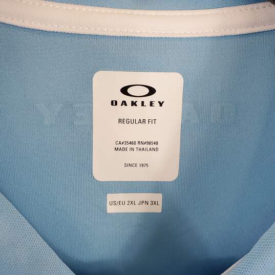 Oakley Men Light Blue The Grove Polo T Shirt 2XL NWT image number 3