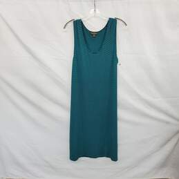 Tommy Bahama Turquoise & Brown Striped Sleeveless Midi Dress WM Size L