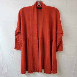 Eileen Fisher Orange Wool Cardigan Size S