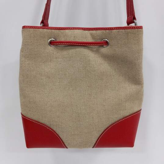 Anne Klein Red And Light Brown Bucket Purse image number 4