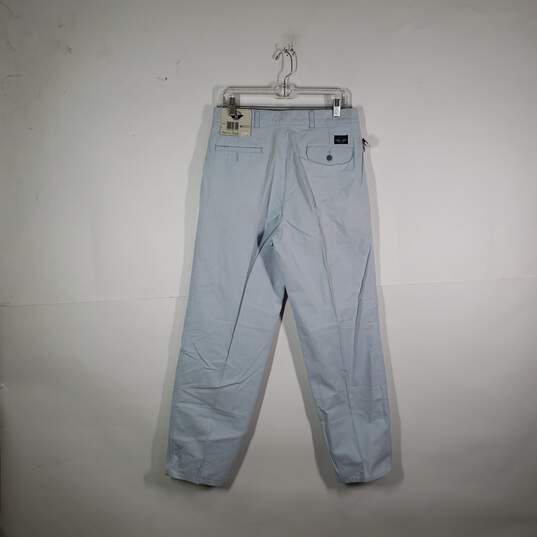 NWT Mens Cotton Pleated Front Straight Leg Chino Pants Size 34x30 image number 2