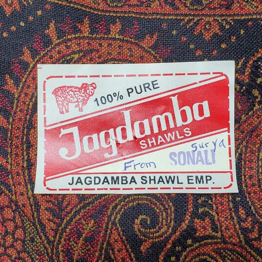 Jagdamba Woll Shawl 80in by 40in image number 4
