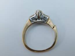 14K Yellow Gold 0.50 CTTW Diamond Marquise Cut & Baguette Ring - For Repair 3.0g alternative image