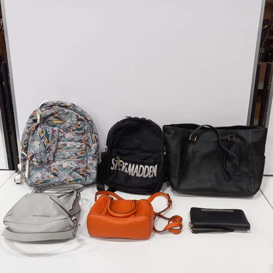 Bundle of 6 Assorted Steve Madden Shoulder Bags & Backpack image number 1