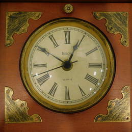 Bulova Tabletop Clock Wood Treasure Box B7450 alternative image