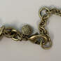 Designer J. Crew Gold-Tone Link Chain Crystal Cut Stones Statement Necklace image number 4