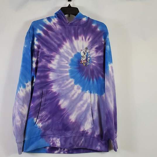 Ripndip Unisex Purple/Blue Tie Dye Hoodie S image number 2